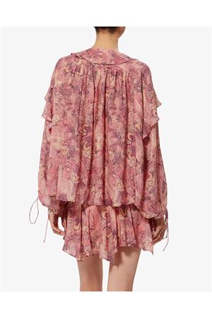 Blusa in seta con stampa mandala pink ISABEL MARANT | HT0908FAD2J20I40PK
